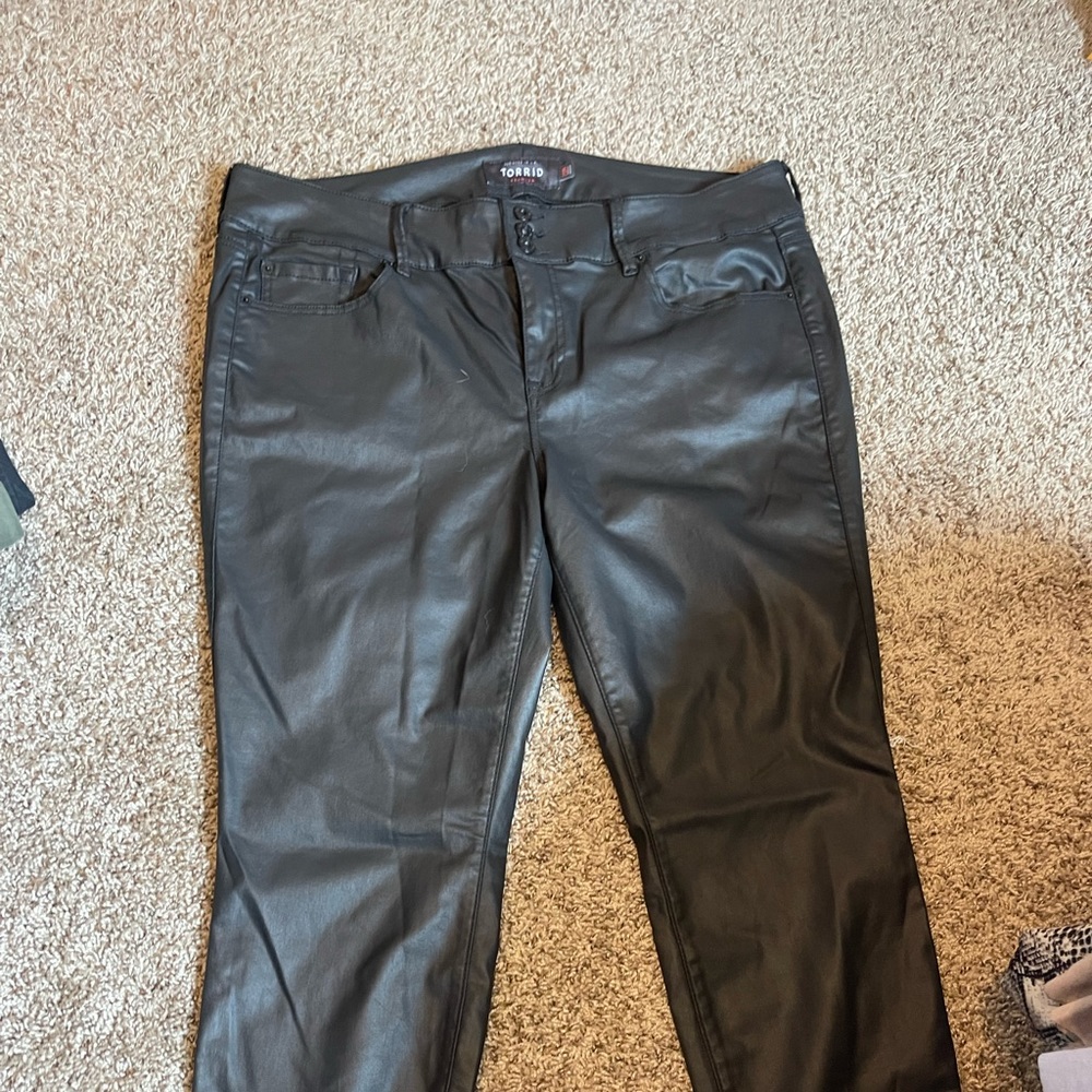 Torrid 20R Pleather Pants Black